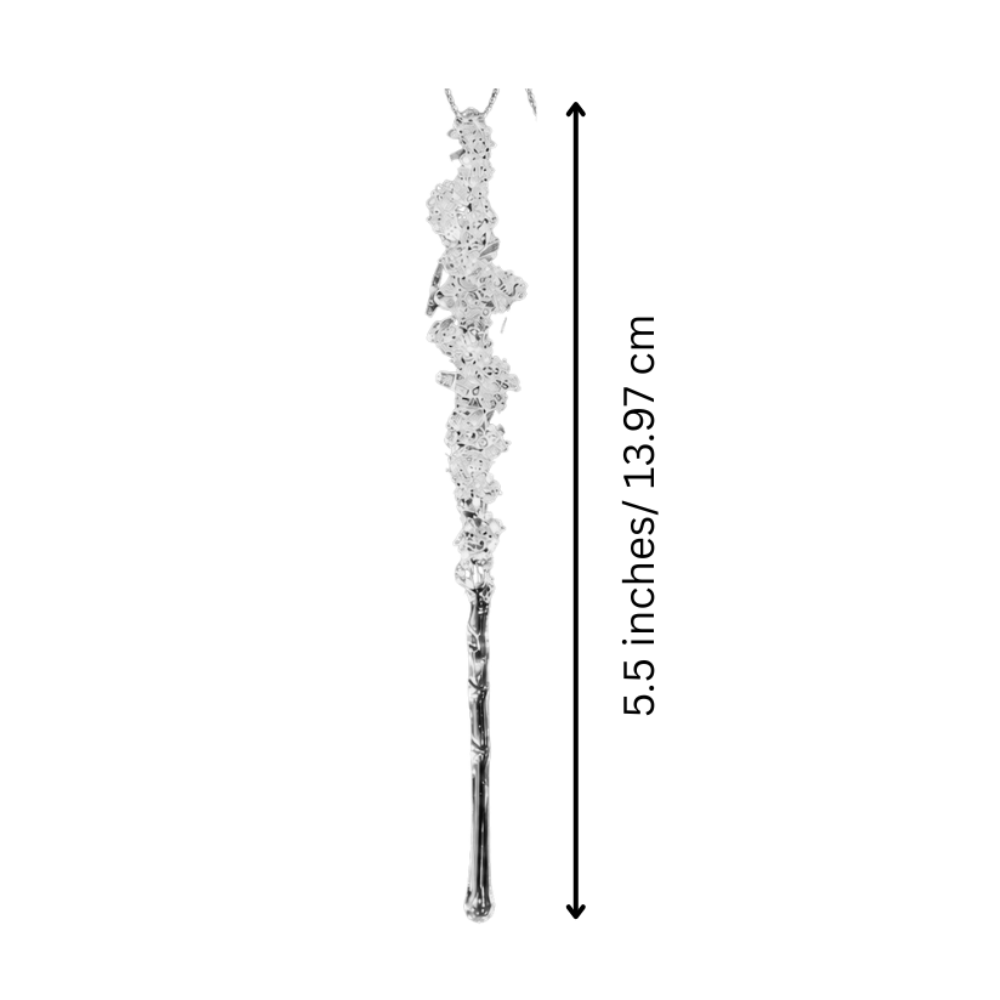 Sparkling Icicle Tree Ornaments – Set of 4