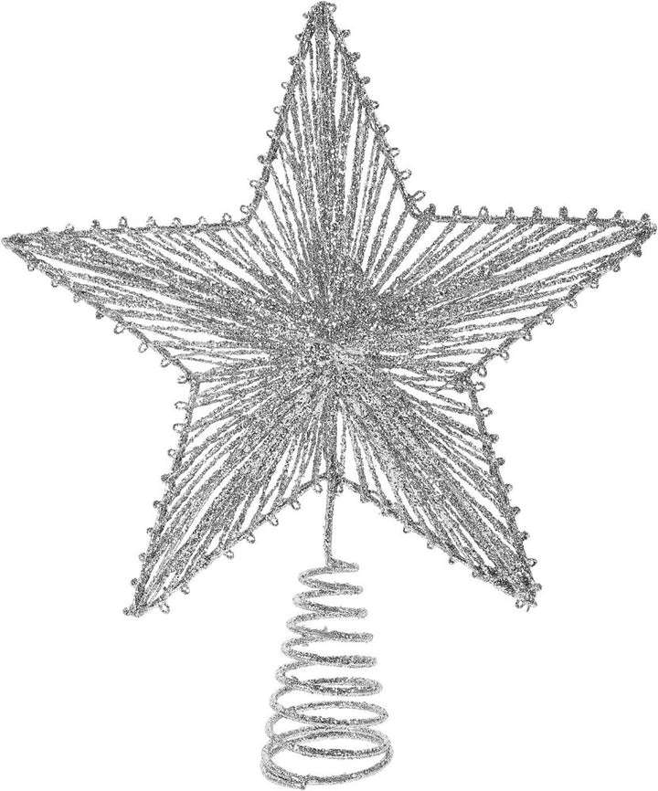 Babble Wrap Sparkling Silver Star Christmas Tree Top