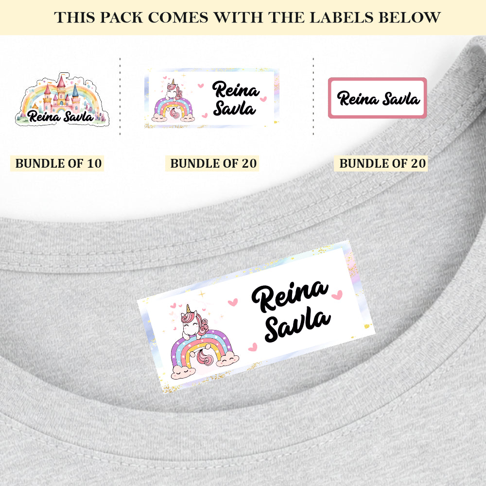 Sparkling Unicorn Iron On Label ( Pack of 50 )