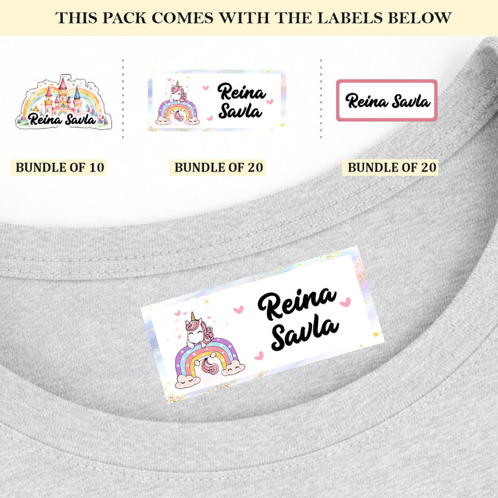 Sparkling Unicorn Iron On Label ( Pack of 50 )