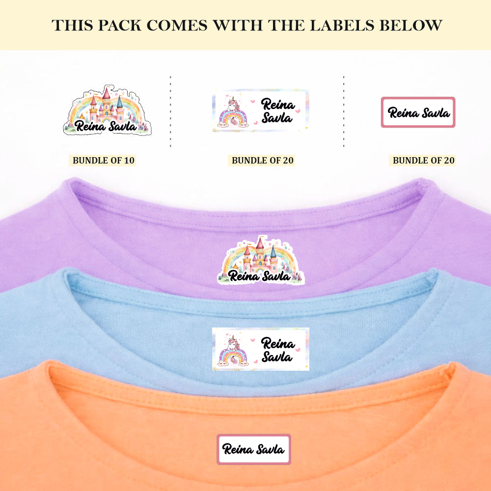 Sparkling Unicorn Iron On Label ( Pack of 50 )