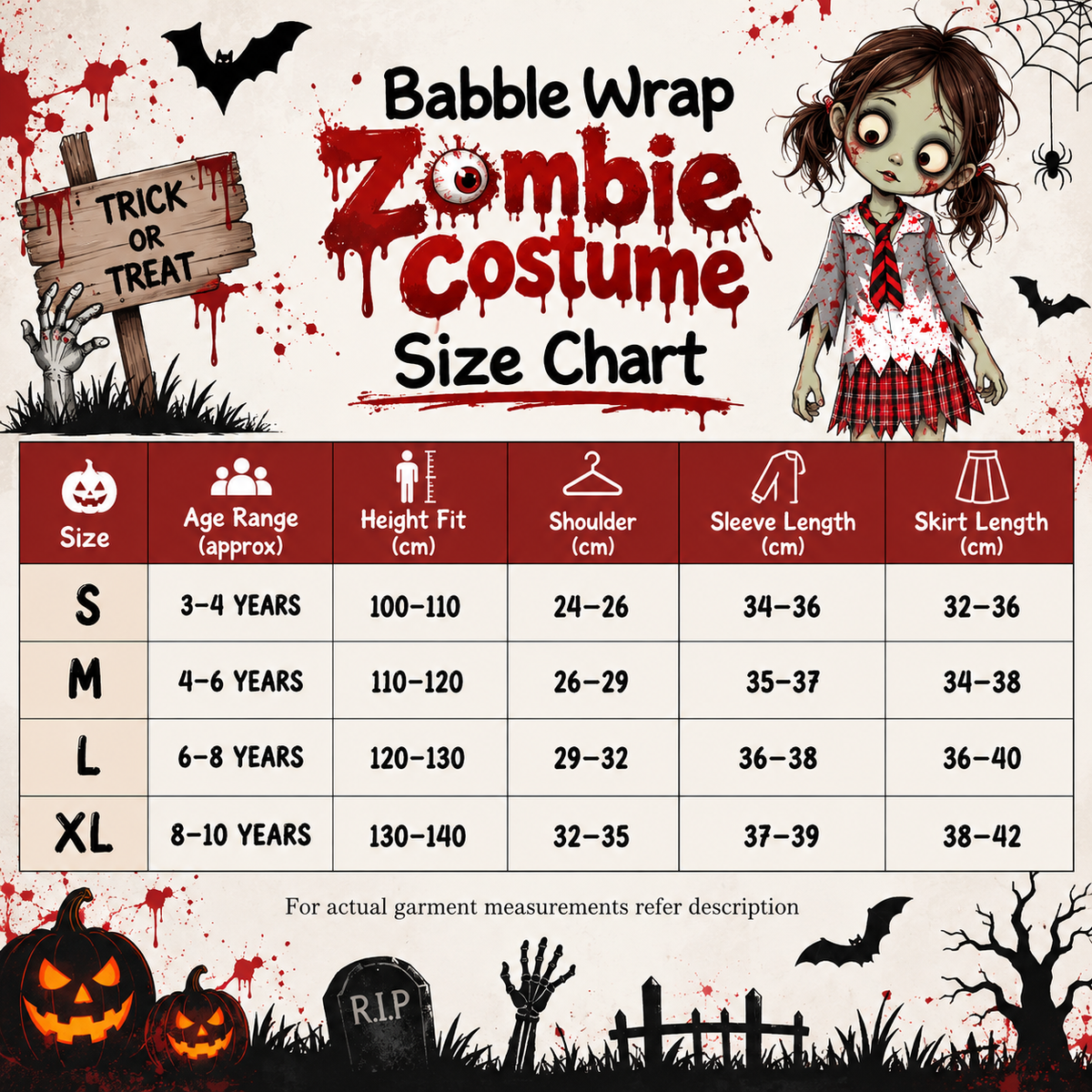 Spooky Schoolgirl Halloween Costume