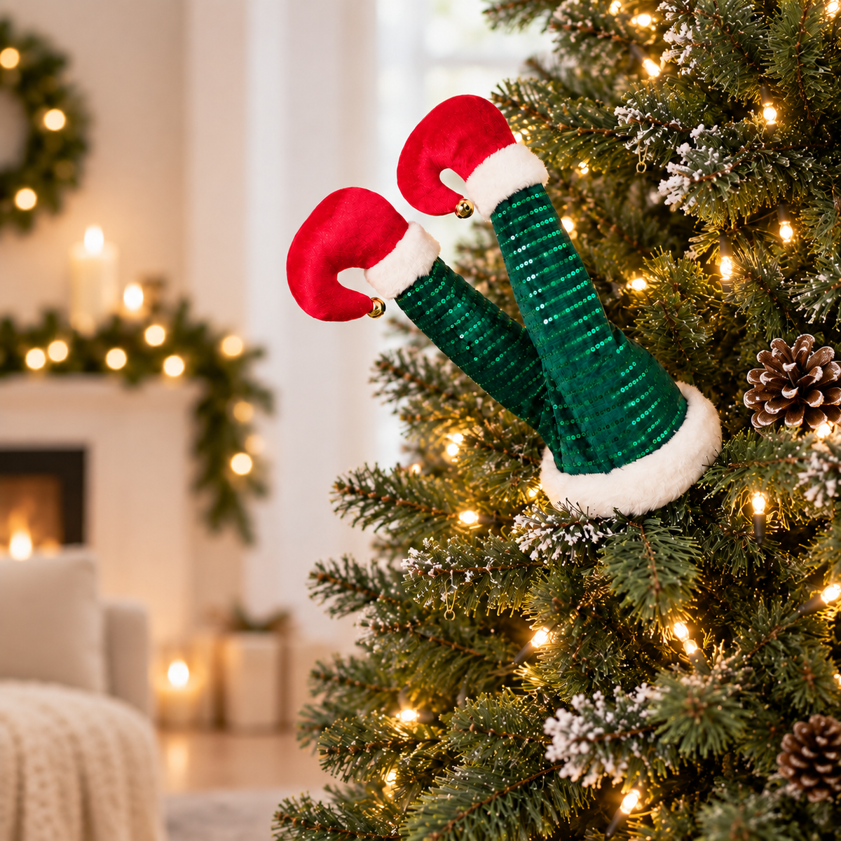 Swinging Legs - Jolly Sparkly Elf