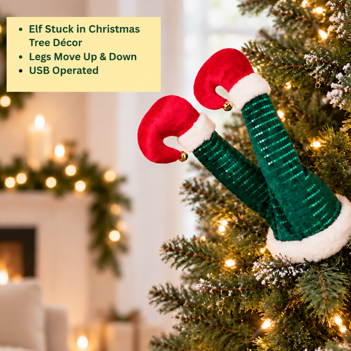 Swinging Legs - Jolly Sparkly Elf