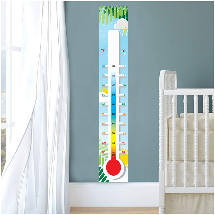 Thermometer Height Chart Wall Stickers