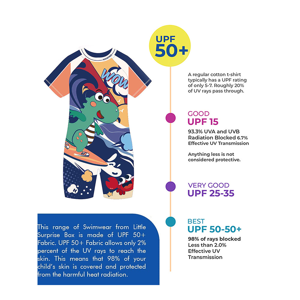 The Wow Dino Swimwear for Kids and Toddlers with UPF 50+