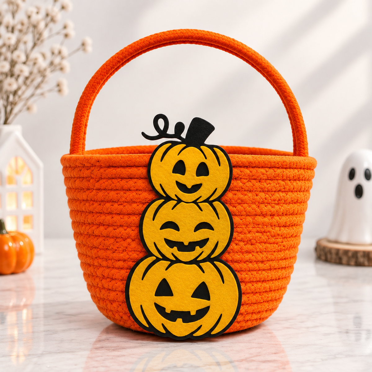 Three Little Pumpkins Treat Basket