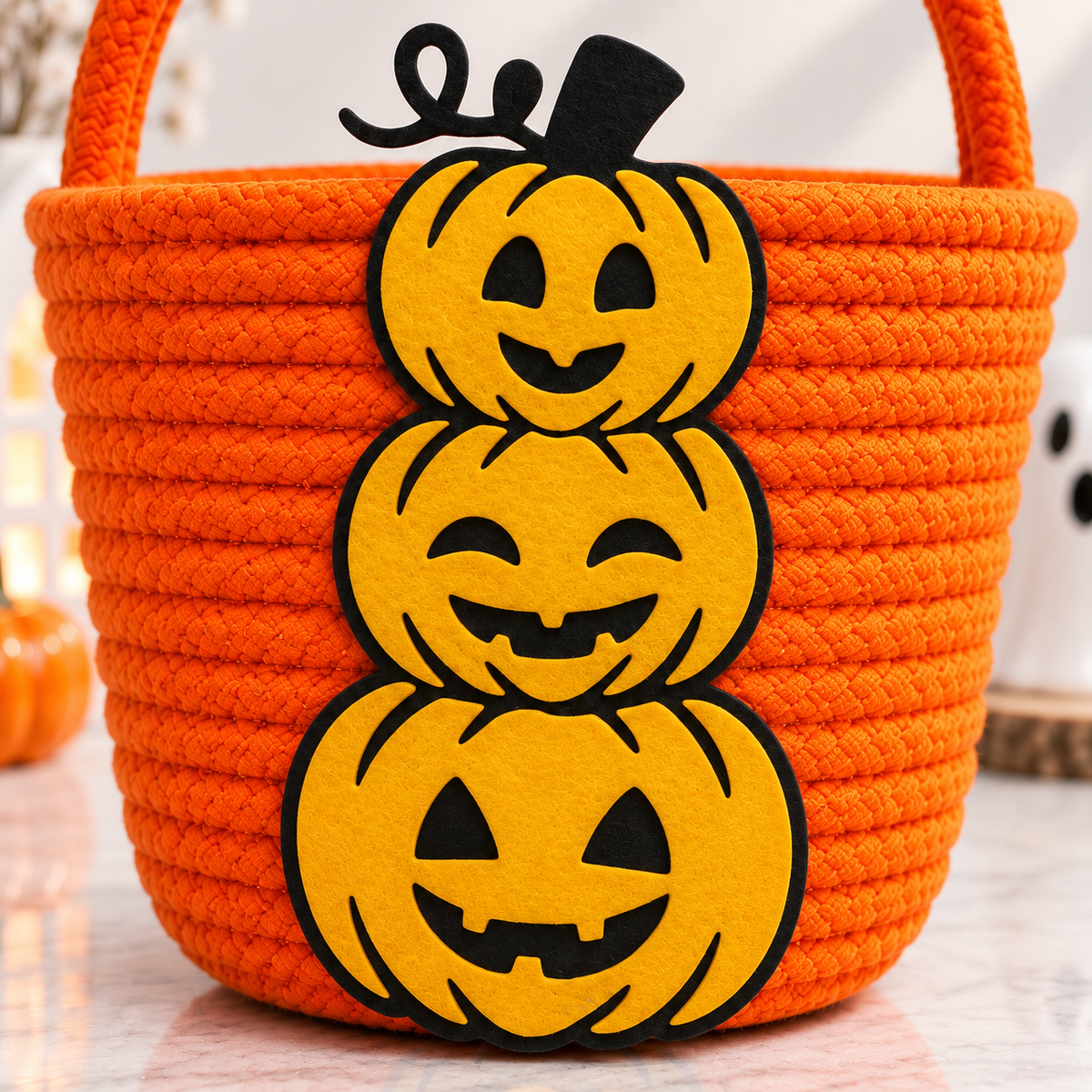 Three Little Pumpkins Treat Basket