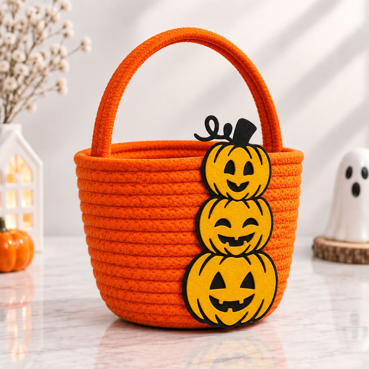 Three Little Pumpkins Treat Basket