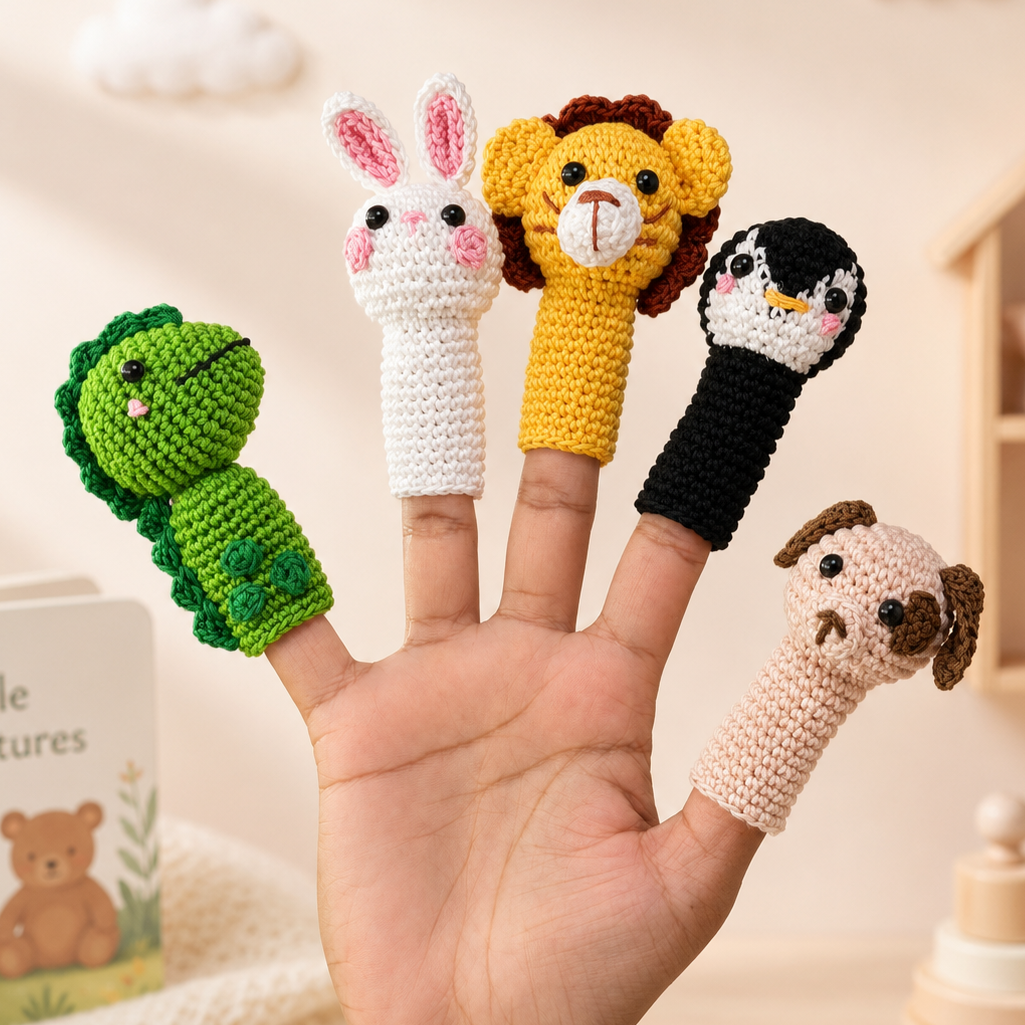 Tiny Tales Animal Puppet Collection Set Of 5