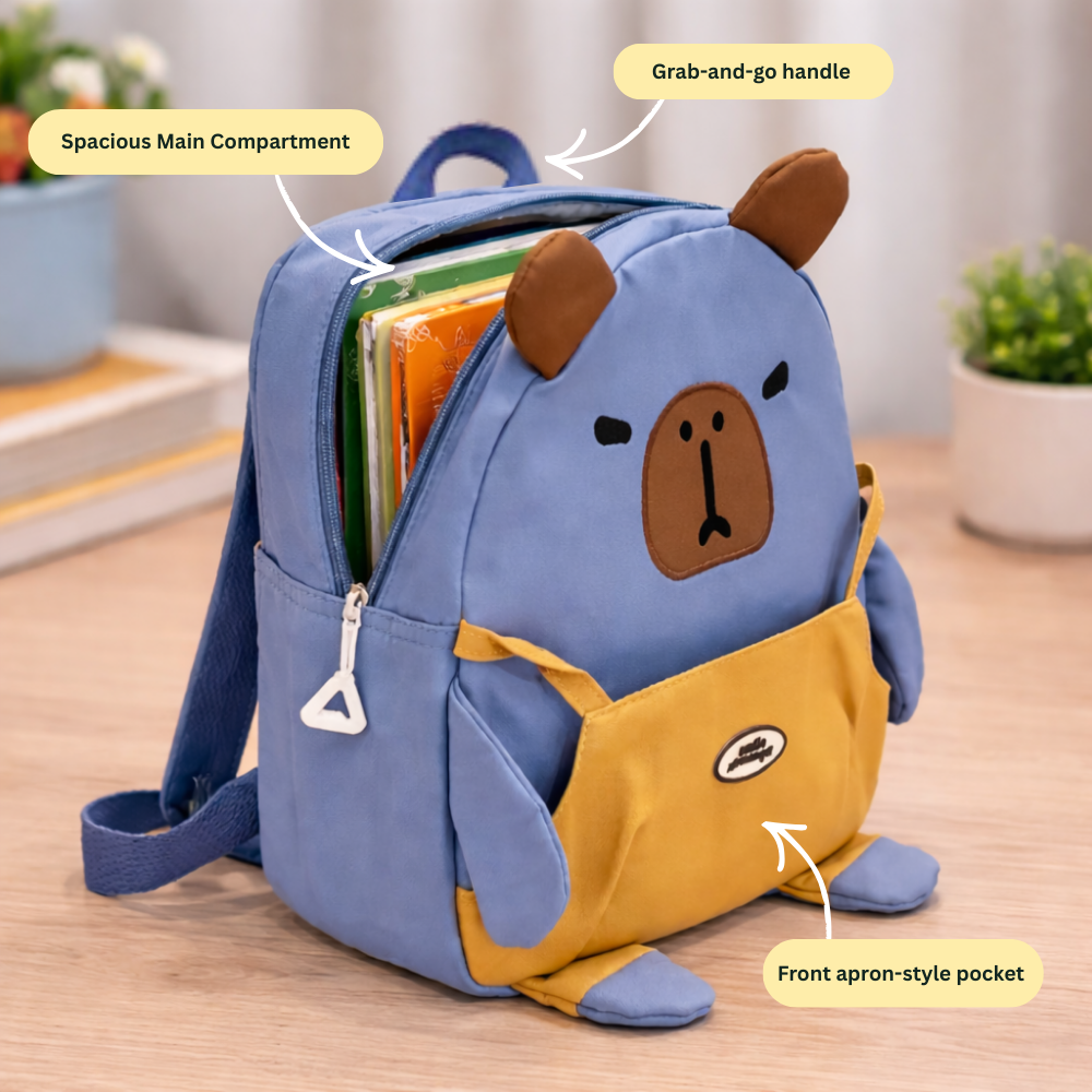 Tiny Teddy Tales Preschool Collection - Blueberry Buddy Backpack