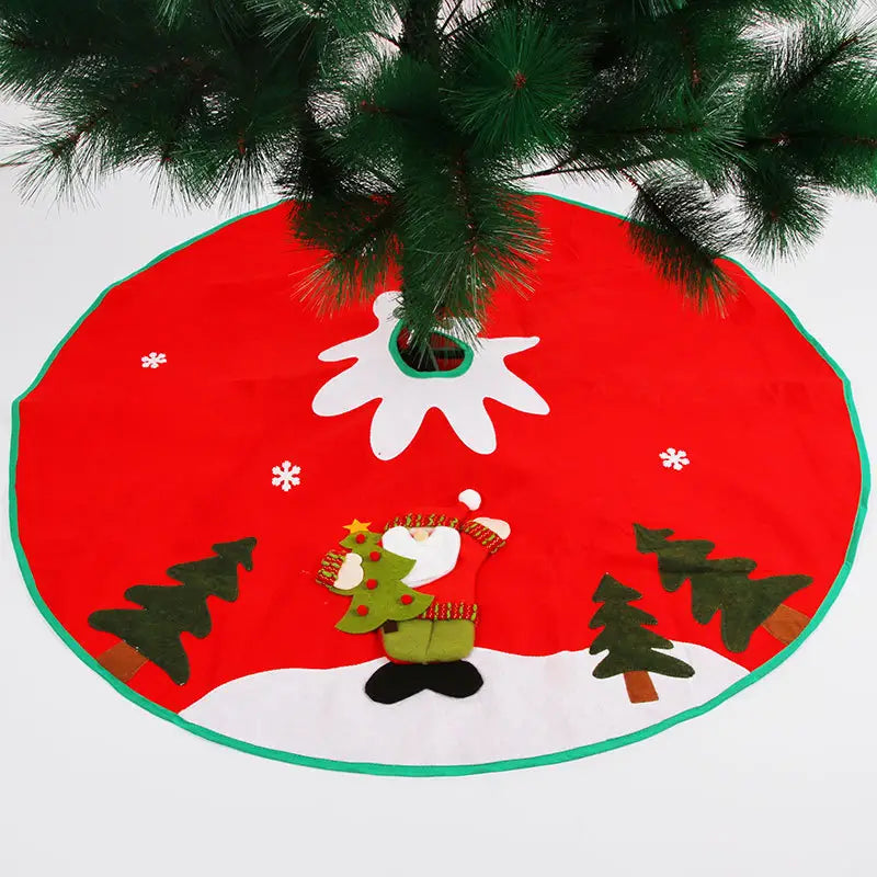 Babble Wrap 42" Tree Skirt - Santa's Playful Winter