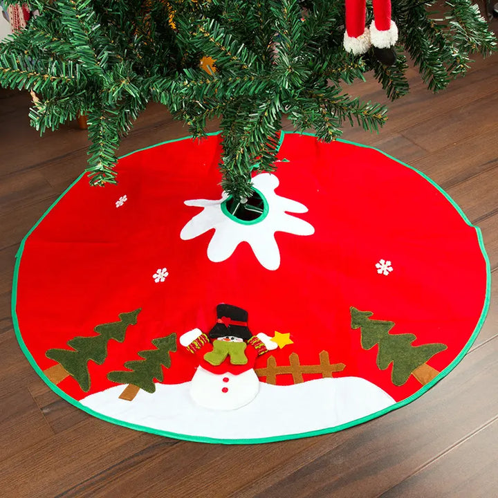 Babble Wrap 42" Tree Skirts - Snowman’s Magical Playtime