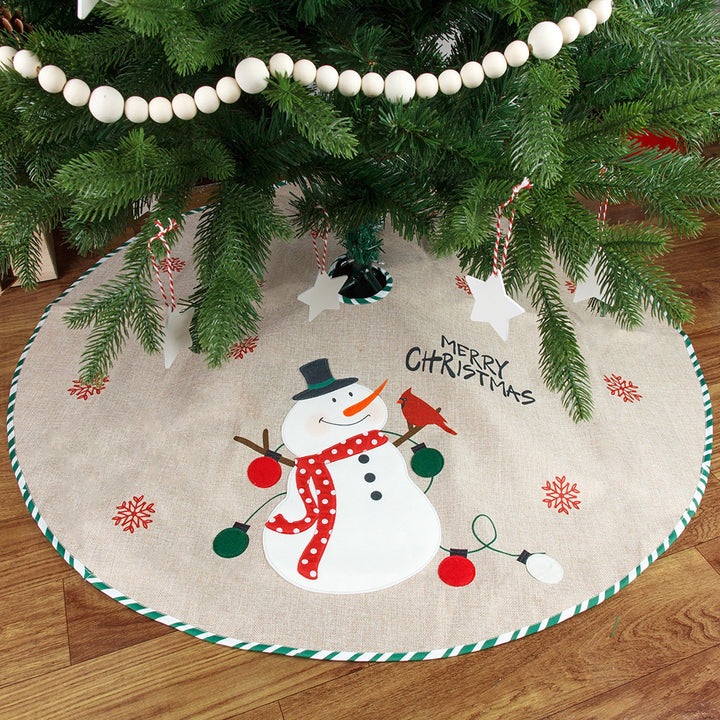 Babble Wrap 42" Tree Skirts - Snowman’s Embrace