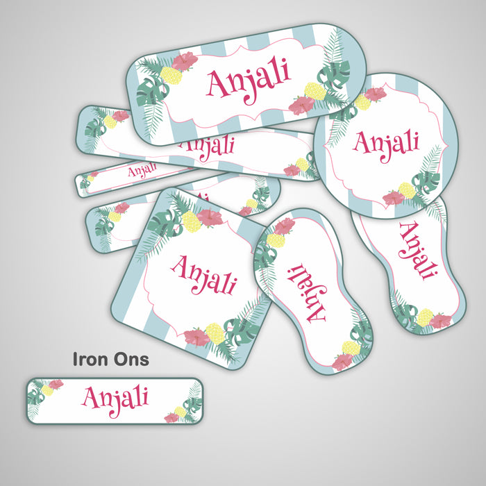 Tropical Theme Name Labels - Complete/Split/Iron Ons Packs