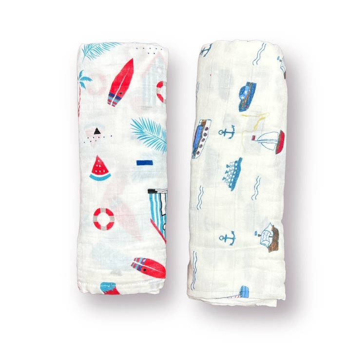 Tropical Voyage Muslin Swaddles - Set of 2