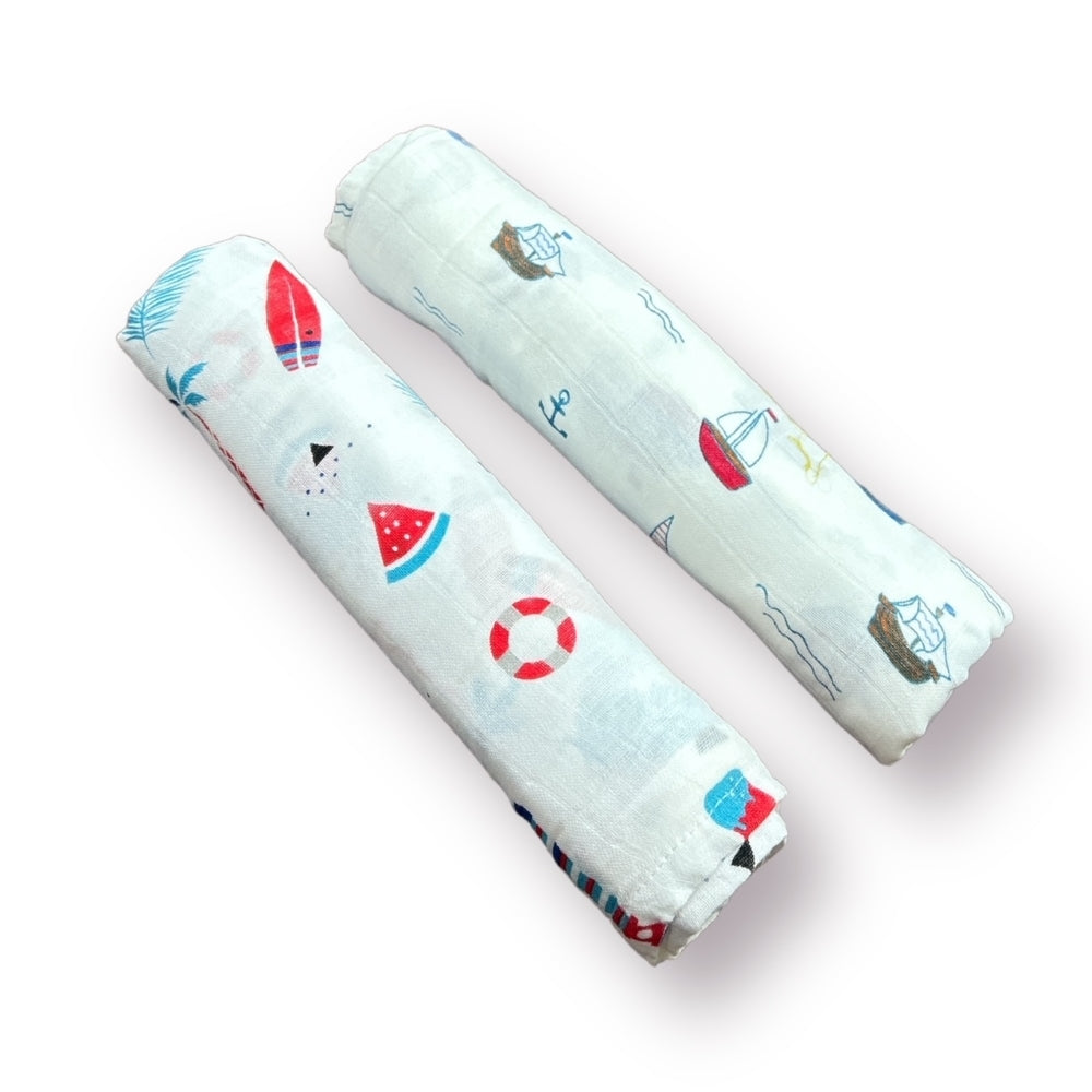 Tropical Voyage Muslin Swaddles - Set of 2