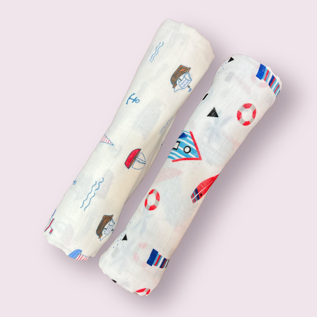 Tropical Voyage Muslin Swaddles - Set of 2