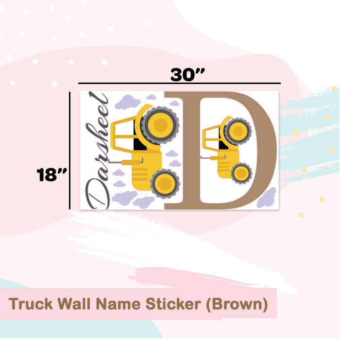 Truck Wall Name Sticker (Blue)