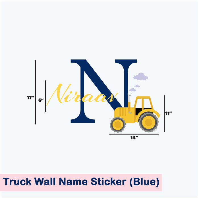 Truck Wall Name Sticker (Brown)