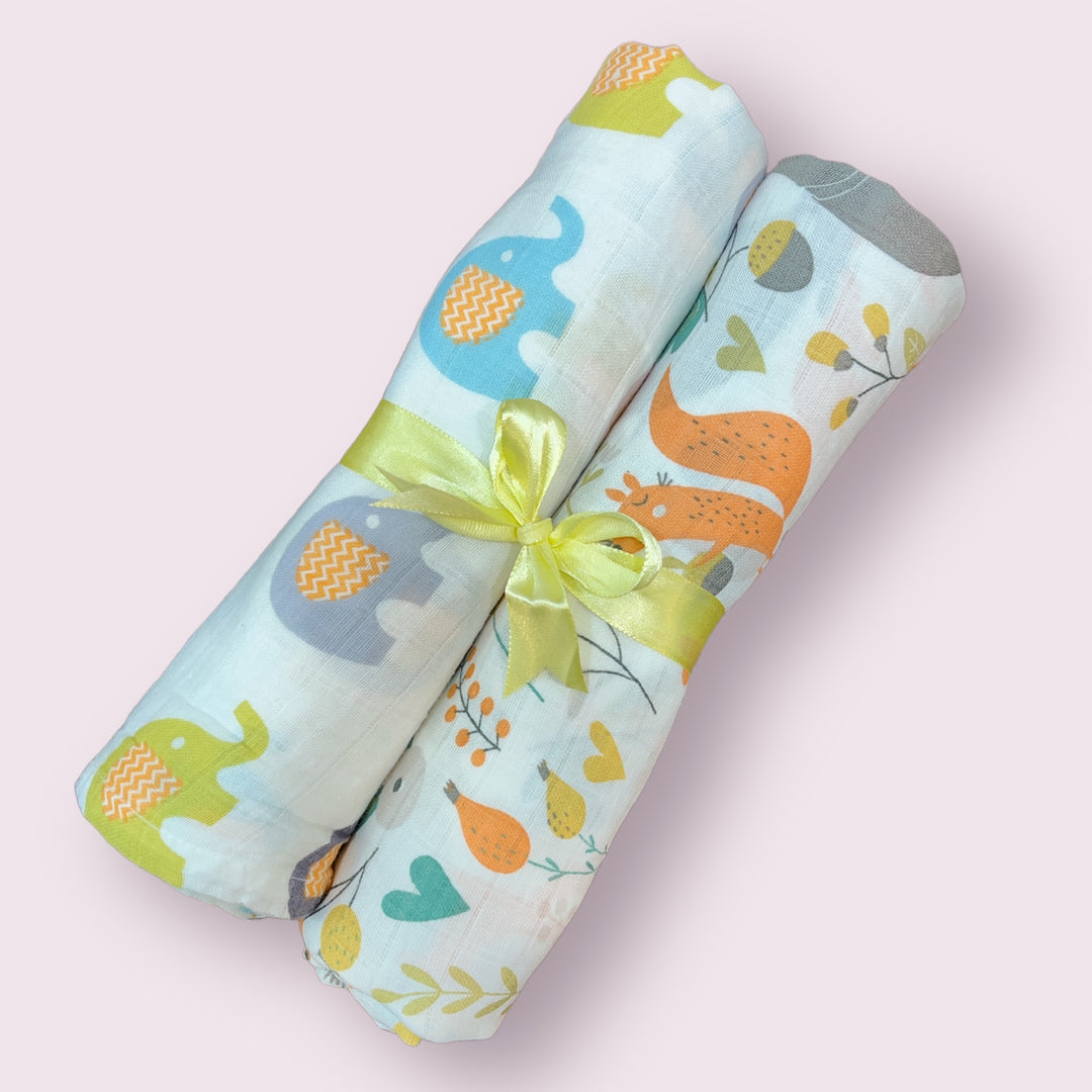 Trunk & Hoot Muslin Swaddles - Set of 2
