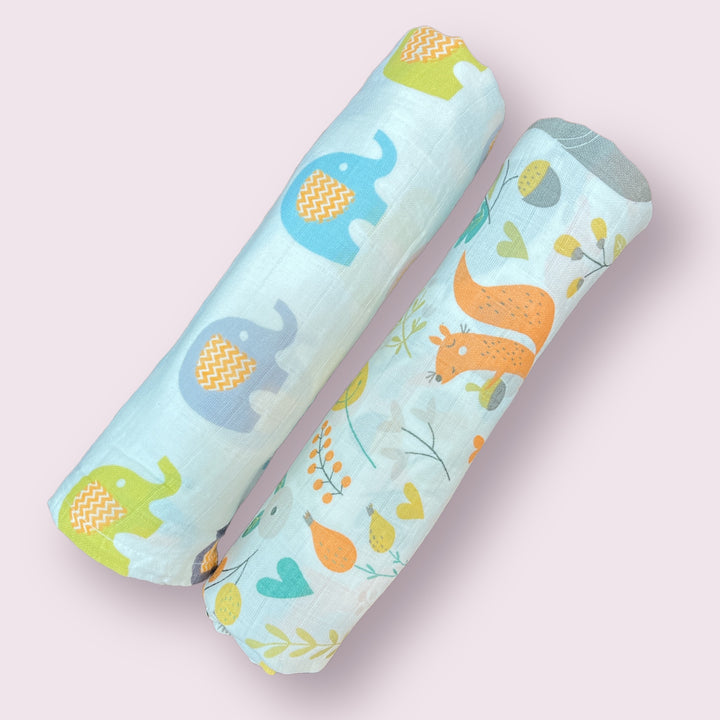 Trunk & Hoot Muslin Swaddles - Set of 2