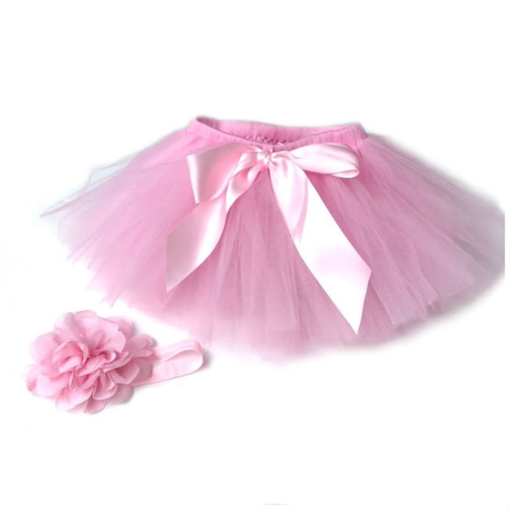 Tutu Skirt - Pastel Pink (with Hairband)