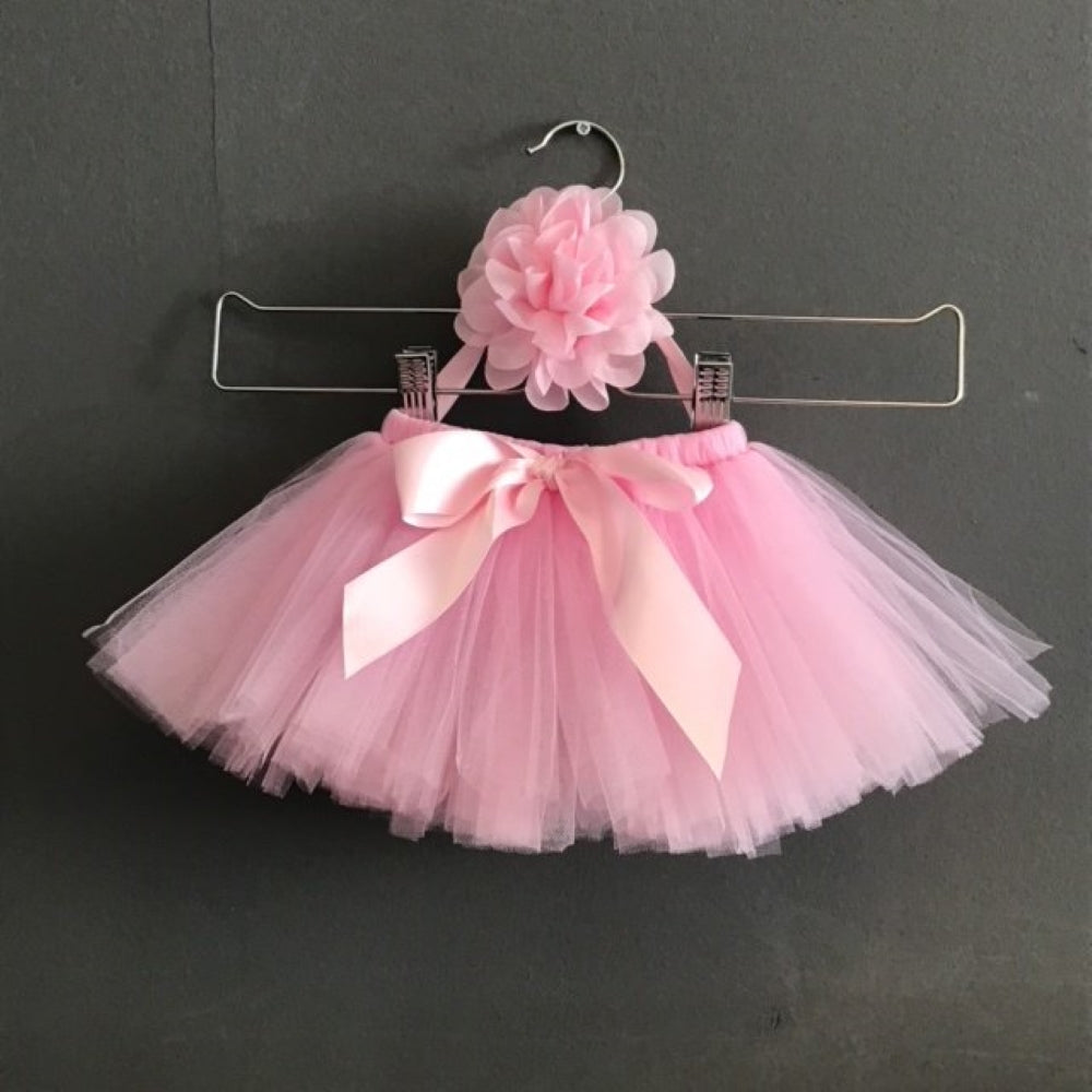 Tutu Skirt - Pastel Pink (with Hairband)