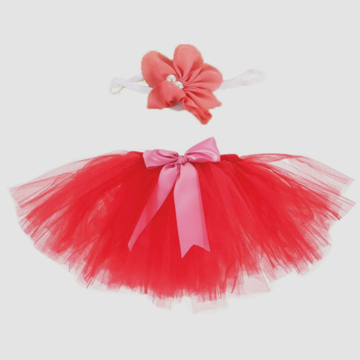 Tutu Skirt - Watermelon (with Hairband)