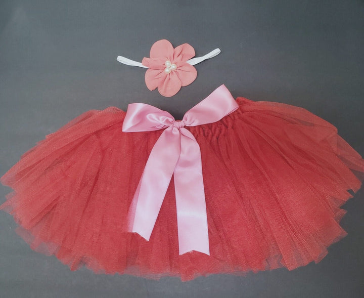 Tutu Skirt - Watermelon (with Hairband)