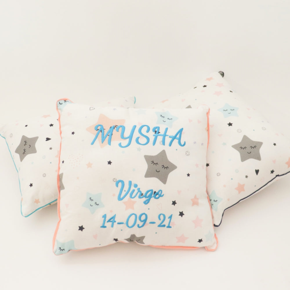 Twinkly Stars- Birth Stats Pillow