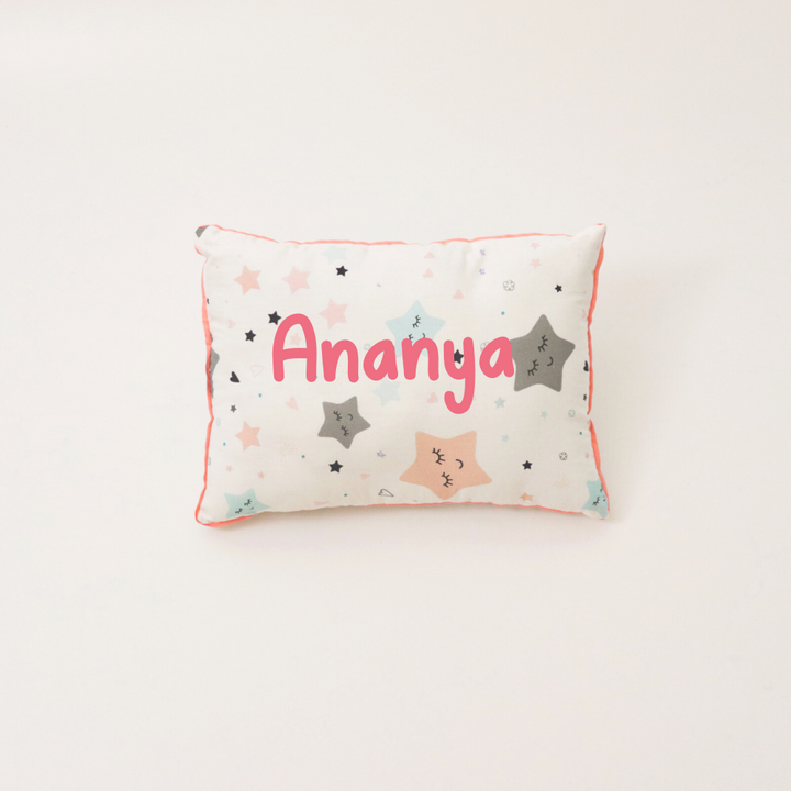 Twinkly Stars- Throw Cushion (Peach)