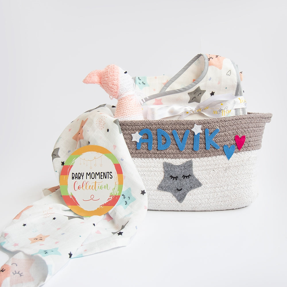 Twinkly Stars - Welcome Baby Gift Basket (Collective)