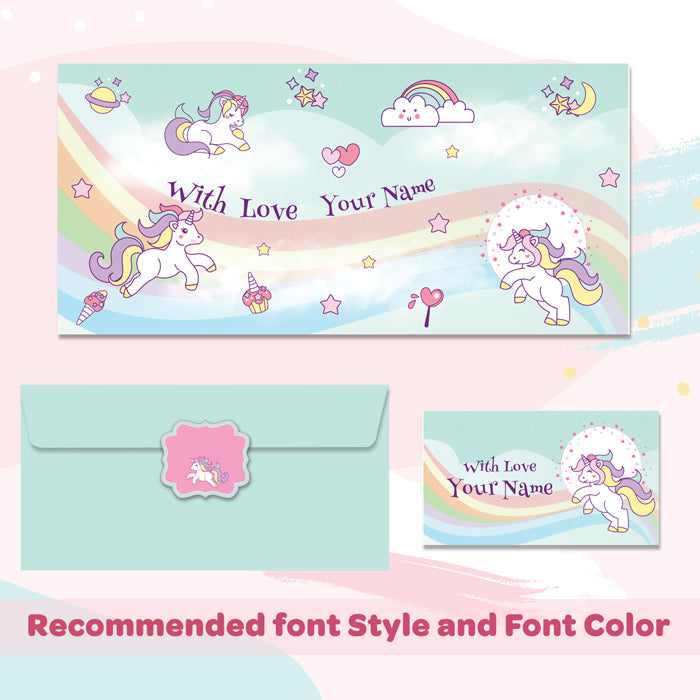 PERSONALISED GIFT ENVELOPES, CARDS & STICKERS COMBO -  TENNIS, SET OF 130