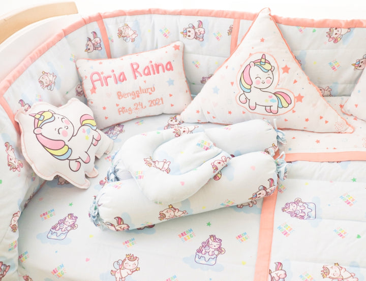 Unicorn Dreams - Organic Cot Bedding Gift Set