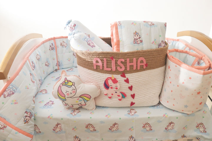 Unicorn Dreams - Organic Cot Bedding Gift Set