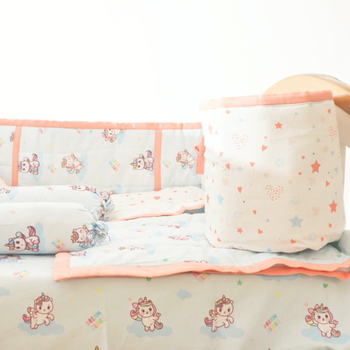 Unicorn Dreams - Organic Cot Bedding Gift Set