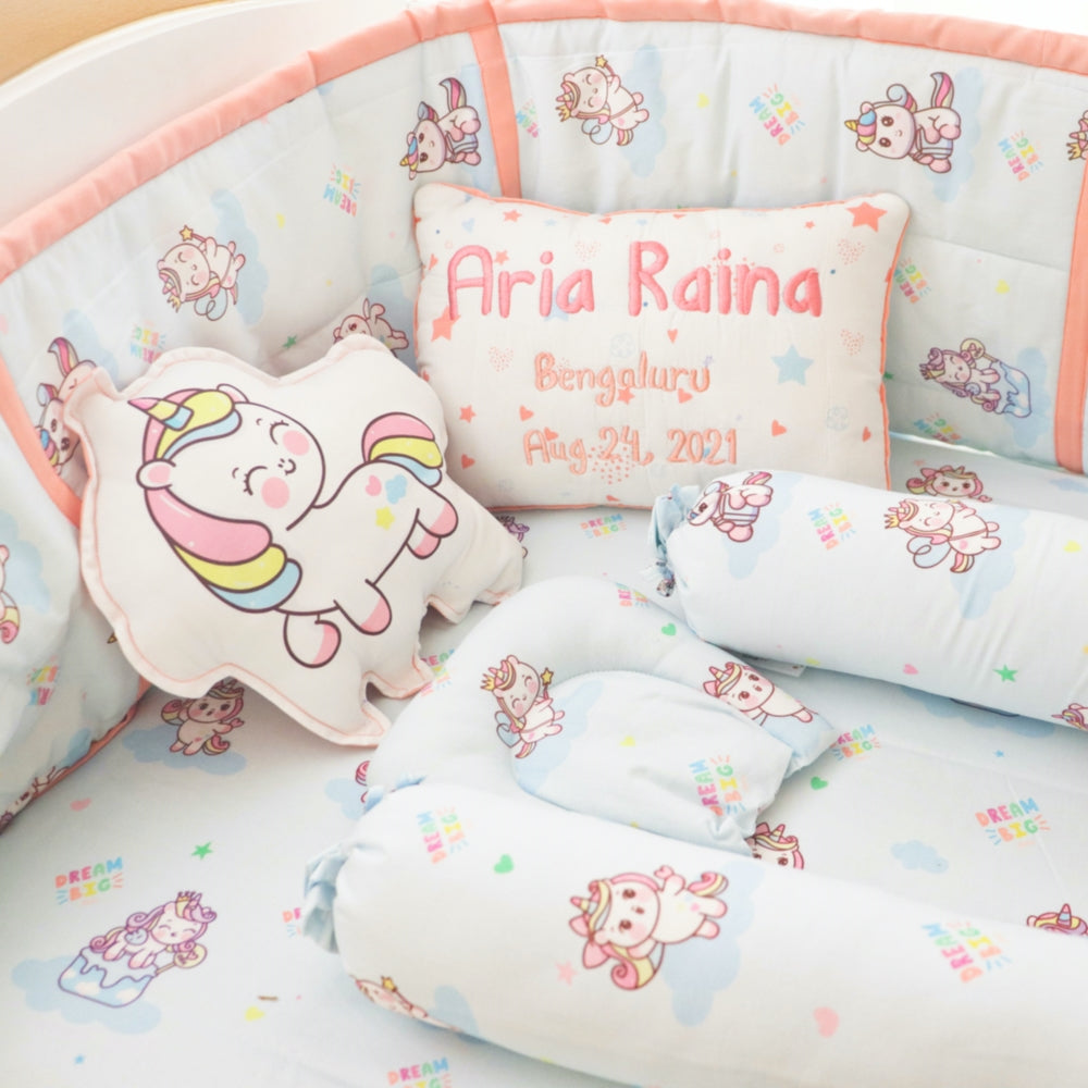 Unicorn Dreams - Organic Cot Bedding Gift Set