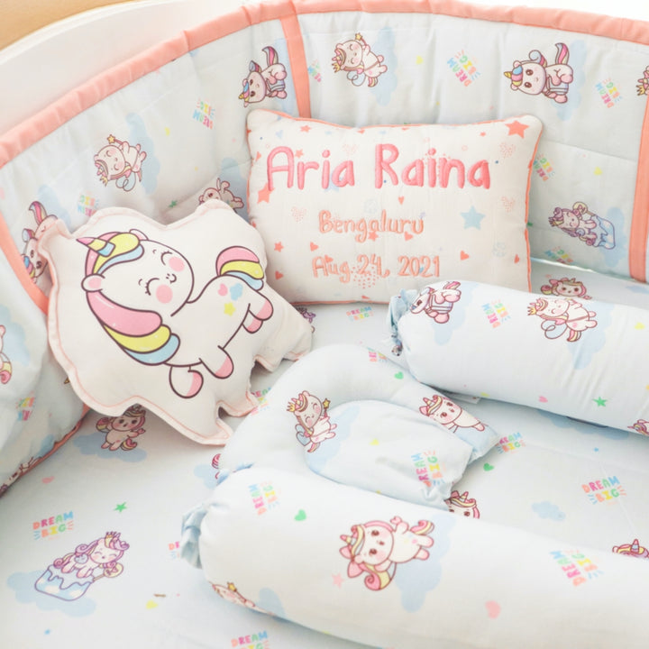 Unicorn Dreams - Organic Cot Bedding Gift Set