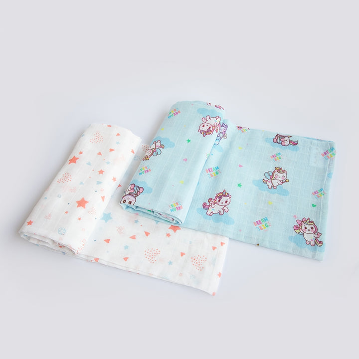 Unicorn Dreams & Fairy Dust - Organic Luxury Swaddles Set