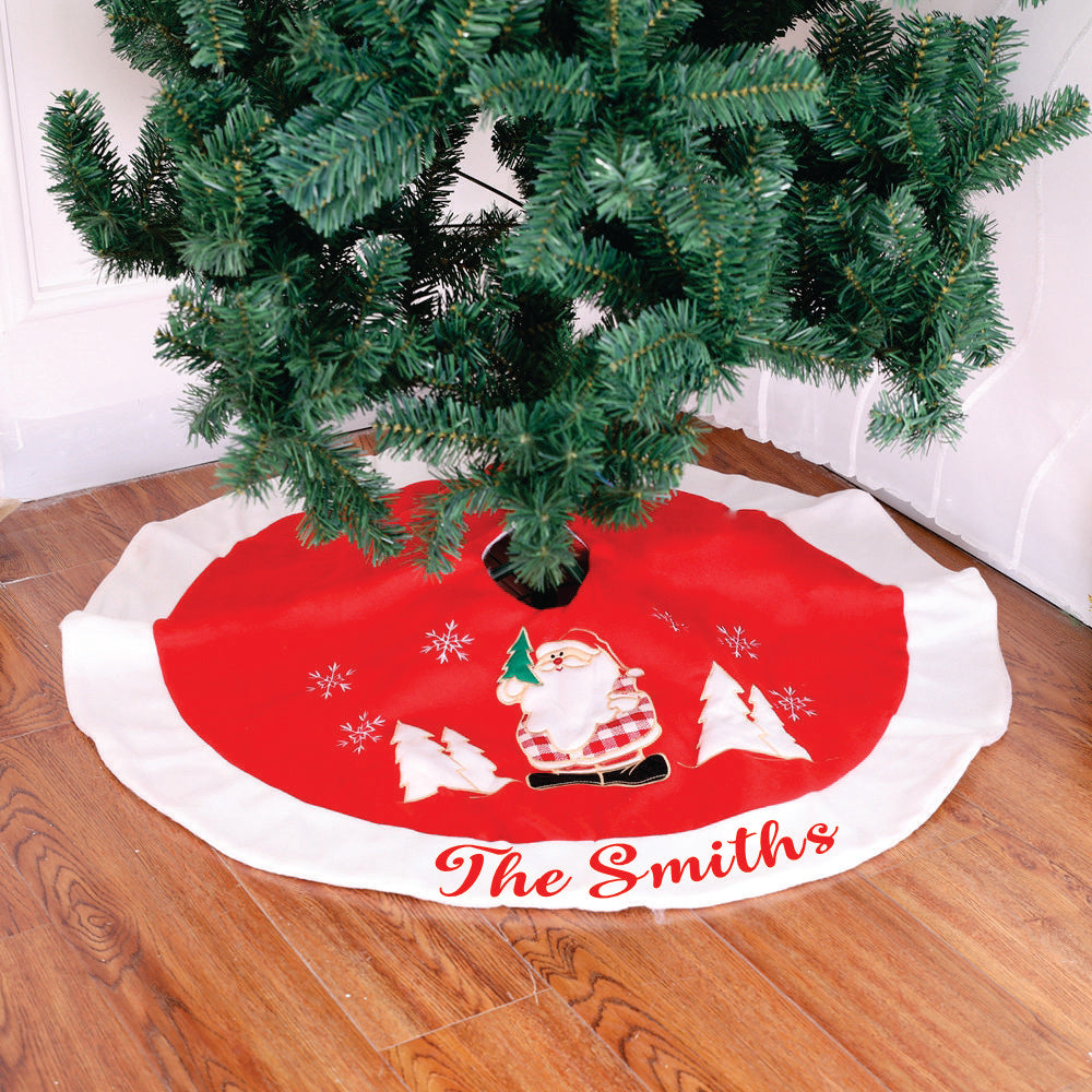 Babble Wrap 35" Tree Skirt- Happy Santa