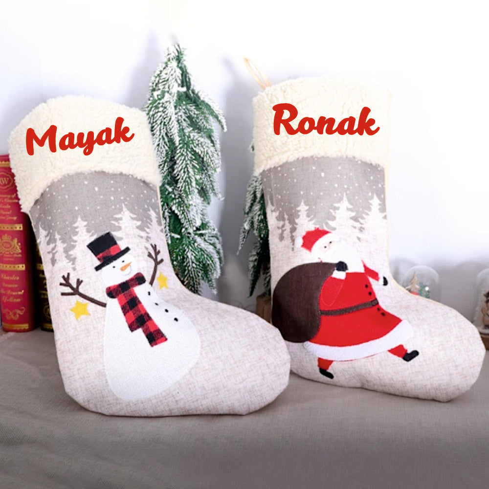 Frosty Forest Stocking - Santa