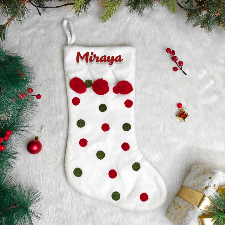 Pom Pom Polka Stocking