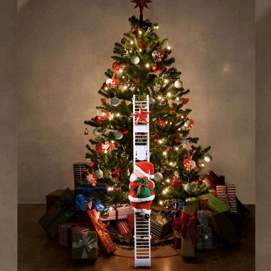 2 Ft Musical Tree Climbing Santa - Snowy Rise