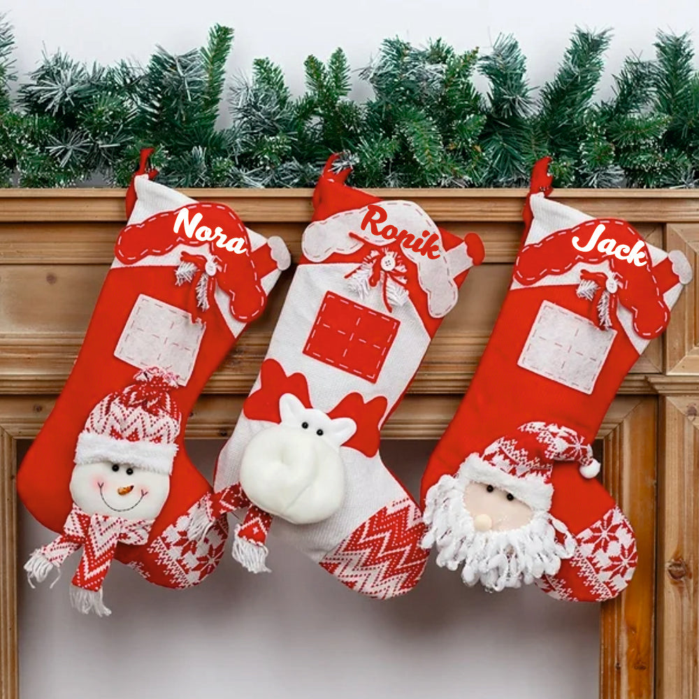 Nordic Knit Stocking -Reindeer