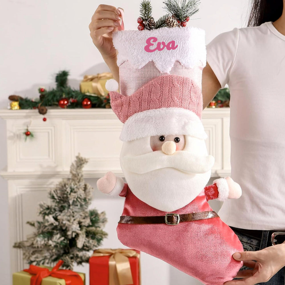 Candy Blush Stocking - Santa