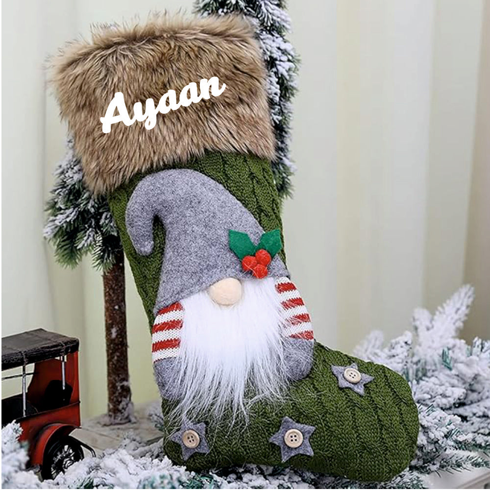 Nordic Gnome Stocking - Evergreen