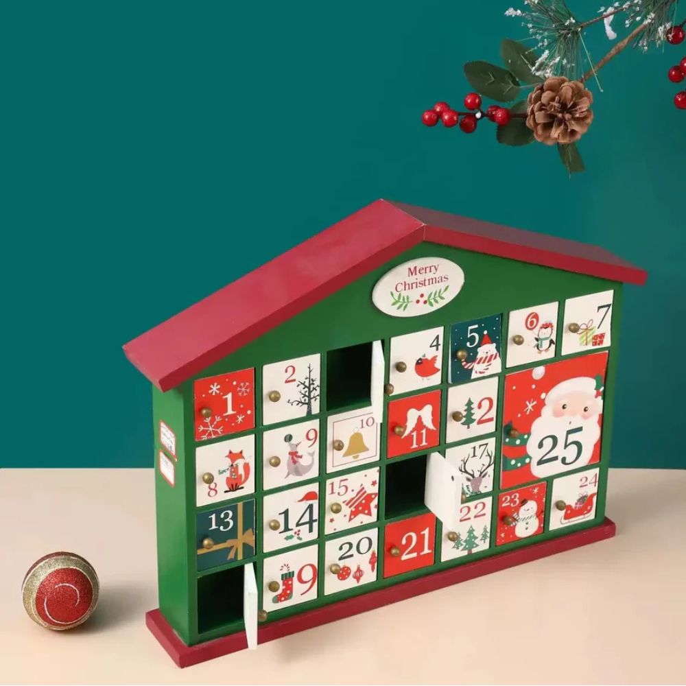 Babble Wrap Wooden Advent Calendar (Tinsel Town House)