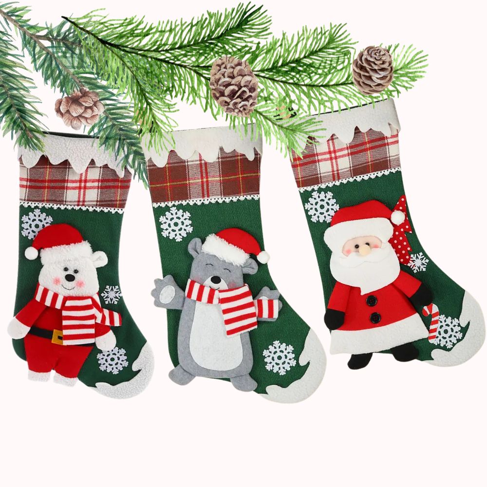 Babble Wrap Snowflake Magic Stocking (Santa)