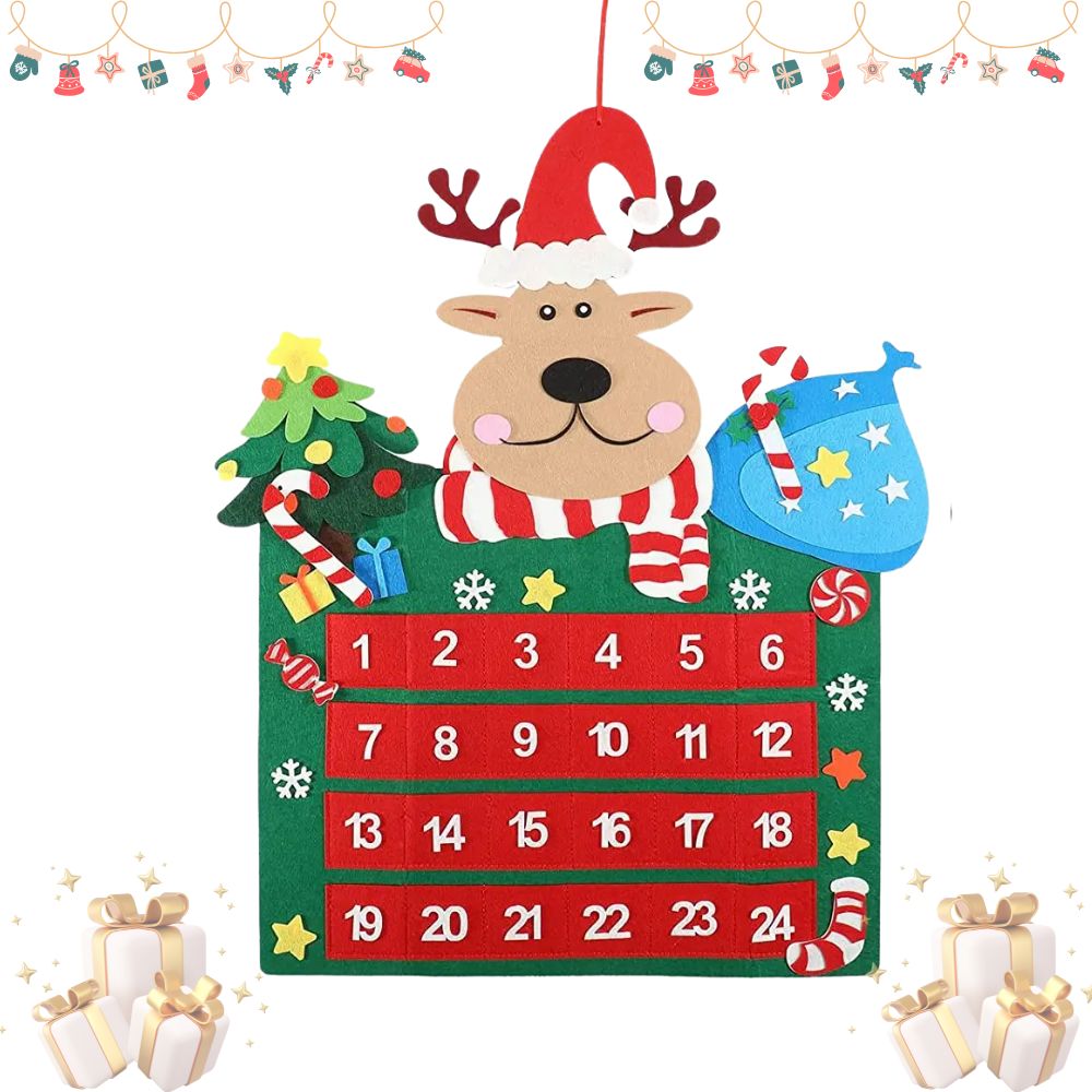 Babble Wrap 25" Felt Advent Calendar (Magical Reindeer Journey)